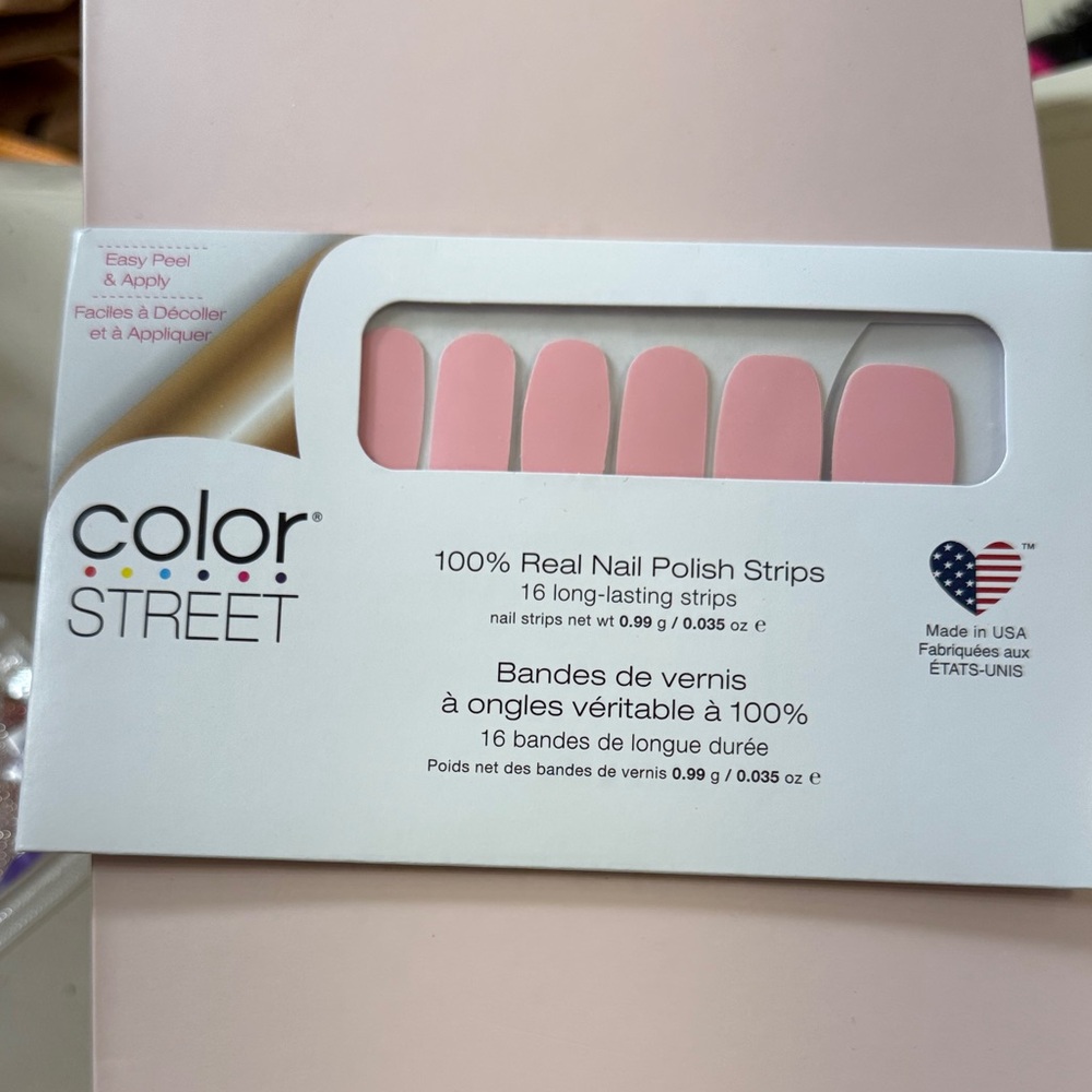 Color Street Pink Press-On Nails. Himalayan Salt